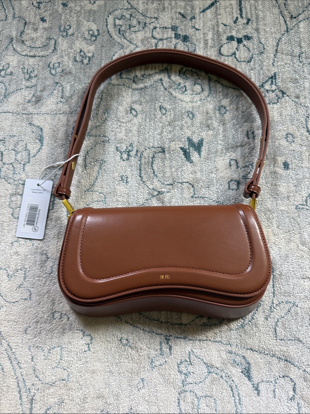 JW PEI Chestnut Brown Crescent Shoulder Bag